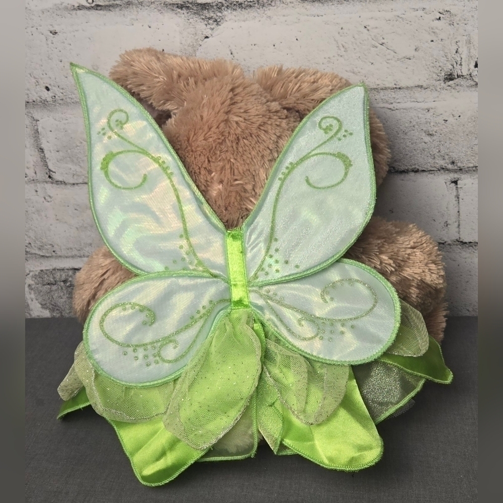 Build a Bear Workshop Bunny with Bendable Ears. Comes in a Tinkerbell Dress - Picture 6 of 9